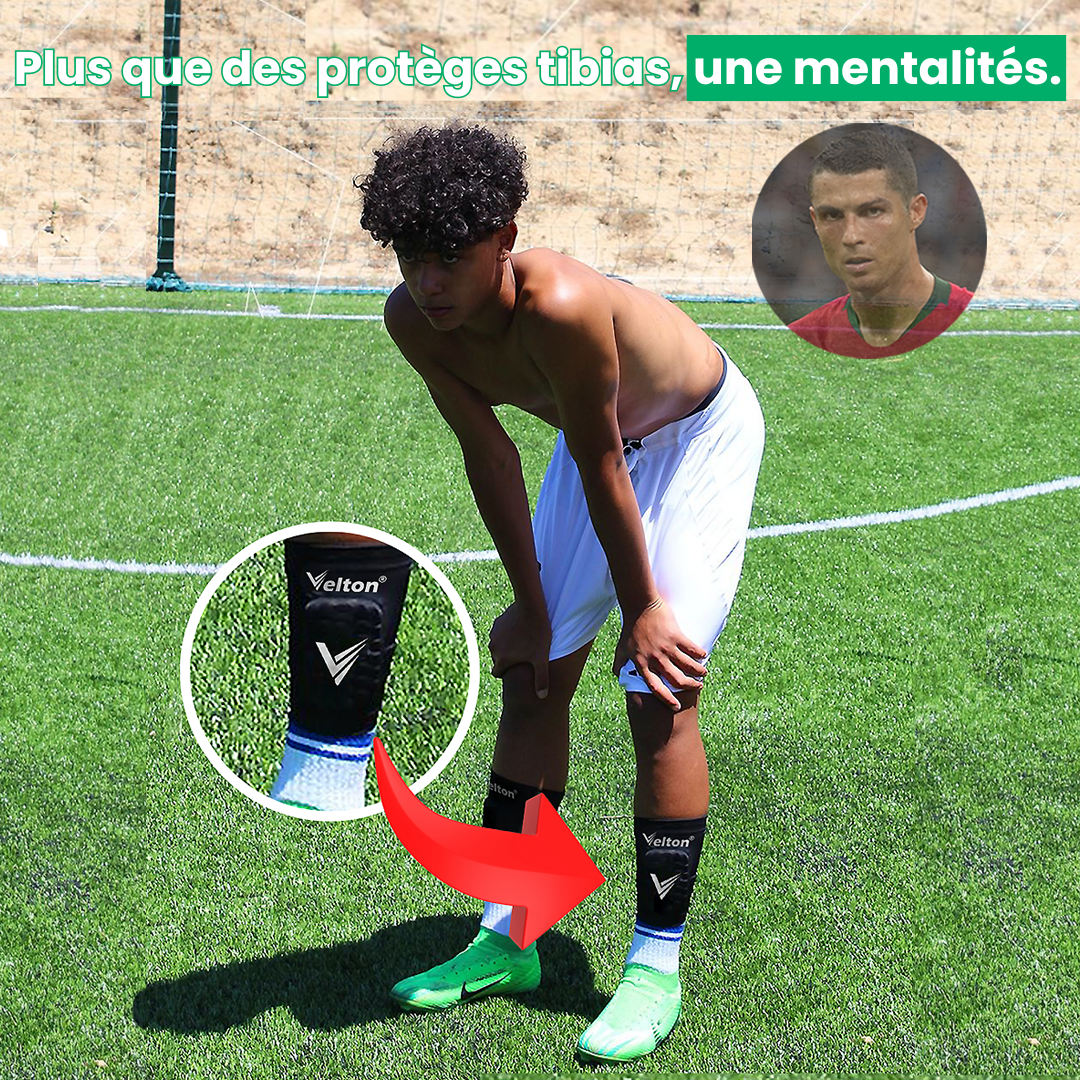 OFFRE ANNIVERSAIRE - protège tibias + 4 paires Pro Grip